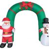 10-Foot-Tall-Lighted-Christmas-Inflatable-Archway-with-Santa-Claus-and-Snowman-Party-Decoration-0