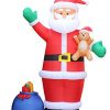 12-Foot-Christmas-Inflatable-Santa-Claus-with-Gift-Bag-and-Bear-Yard-Garden-Decoration-0