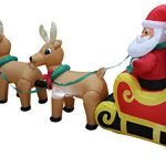 12-Foot-Long-Lighted-Christmas-Inflatable-Santa-Claus-on-Sleigh-with-3-Reindeer-and-Christmas-Tree-Yard-Decoration-0-1
