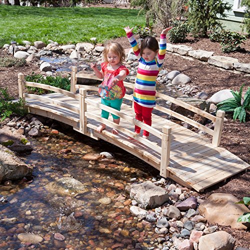 12-Ft-Wooden-Garden-Bridge-with-Rails-in-Unfinished-Fir-Wood-0-0