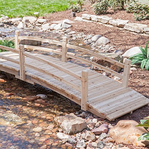 12-Ft-Wooden-Garden-Bridge-with-Rails-in-Unfinished-Fir-Wood-0
