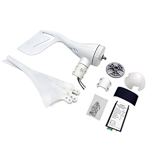 12V24V-400-Watts-Wind-Turbine-Generator-Kit-DC-White-3-Blades-with-Hybird-Charge-Controller-for-Residential-Agriculture-Marine-DIY-Installation-Providing-Off-grid-Green-Energy-Power-0-1