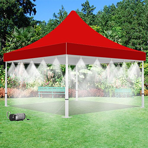 160-PSI-Mistcooling-Tent-Outdoor-Living-Misting-Tent-4-Sides-Misting-with-Mid-Pressure-Misting-Pump-Red-10-x-20-0