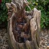 22-Walnut-Log-IndoorOutdoor-Garden-Fountain-Tiered-Outdoor-Water-Feature-for-Gardens-Patios-Original-Hand-crafted-Design-w-LED-Lights-0-1