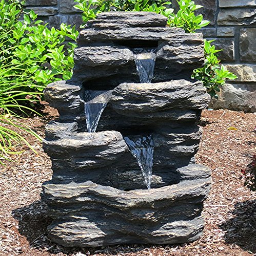 24-Rock-Waterfall-Garden-Fountain-w-LED-Lights-Perfect-Garden-Water-Feature-Patio-Fountain-Outdoor-Fountain-Features-Elegant-Waterfall-Flow-0-0