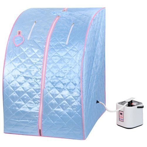 2l-Portable-Steam-Sauna-Tent-SPA-Detox-Weight-Loss-w-Chair-Blue-0