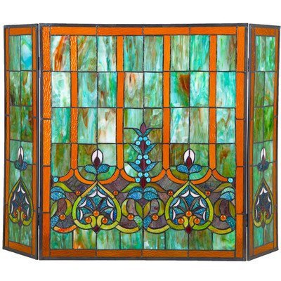 3-Panel-Stained-Glass-Fireplace-Screen-0