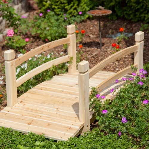 4-foot-Unfinished-Freestanding-Fir-Wood-Garden-Bridge-with-Hand-Rails-and-Posts-Bridge-Can-Be-Treated-with-Your-Preferred-Stain-0