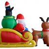 6-Foot-Long-Christmas-Inflatable-Santa-on-Sleigh-with-Reindeer-and-Penguins-Yard-Decoration-0-1