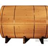 6-Ft-Canadian-Outdoor-RED-CEDAR-Barrel-Sauna-WET-DRY-SPA-4-Person-Size-0-0