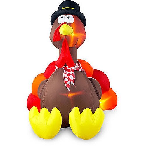 6-Ft-Tall-Large-Lighted-Blow-up-Airblown-Inflatable-Turkey-w-Pilgrim-Hat-Fall-Autumn-Air-Blown-Thanksgiving-Blow-up-Outdoor-Decoration-Yard-Decor-0-0