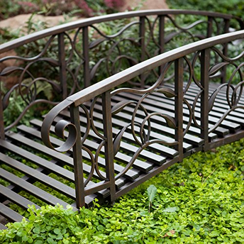 6 Ft Metal Garden Bridge Willow Creek Lawn Furniture Green Lawn And Garden