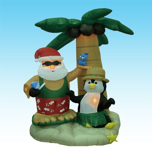 7-Foot-Inflatable-Santa-Claus-Penguin-on-an-Island-w-Palm-Tree-0