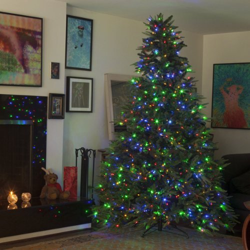 75-Tree-with-500-Multicolor-LEDs-and-6-Functions-Mixed-Pine-and-PVC-with-Cones-Total-1202-Tips-0