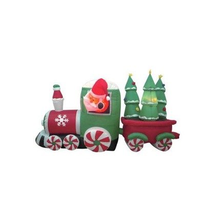 8-Foot-Long-Inflatable-Santa-Claus-Driving-Train-on-Candy-Wheels-Pulling-Christmas-Trees-0