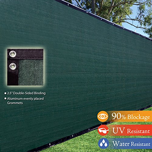 8×50-8ft-Tall-3rd-Gen-Olive-Green-Fence-Privacy-Screen-Windscreen-Shade-Cover-Mesh-Fabric-Aluminum-Grommets-Home-Court-or-Construction-0