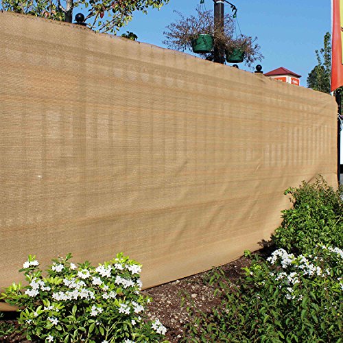 ALEKO-6-x-150-Feet-Beige-Fence-Privacy-Screen-Windscreen-Shade-Cover-Mesh-Fabric-Roll-with-Lock-Holes-0-1