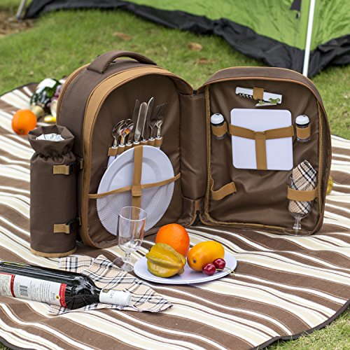 ALLCAMP-2-Person-Blue-Picnic-Backpack-Hamper-with-Cooler-Compartment-includes-Tableware-Fleece-Blanket-0-1