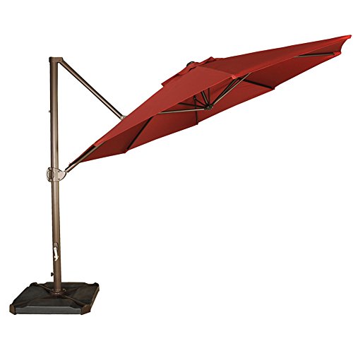 Abba-Patio-11-Ft-Aluminum-Offset-Cantilever-Umbrella-Outdoor-Hanging-Parasol-with-Cross-Base-and-Vertical-Tilt-Olefin-Fabric-0