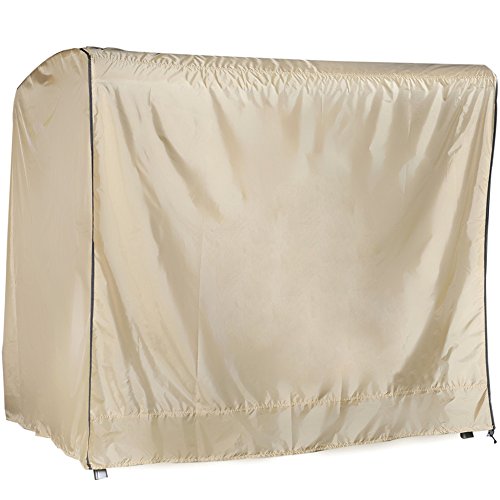 Abba-Patio-OutdoorPorch-3-Triple-Seater-Hammock-Canopy-Swing-Cover-All-Weather-Protection-Tan-Color-0