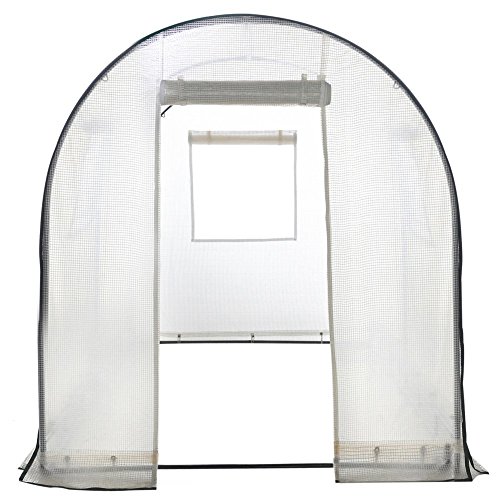 Abba-Patio-Walk-in-8L-x-6W-x-66H-Greenhouse-Fully-Enclosed-Lawn-and-Garden-Portable-Outdoor-Tent-with-Windows-White-0-0