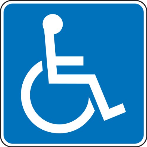 Accuform-Signs-FRA205RA-Engineer-Grade-Reflective-Aluminum-Handicapped-Parking-Sign-New-York-Texas-Legend-WHEELCHAIR-SYMBOL-24-Length-x-24-Width-x-0080-Thickness-White-on-Blue-0
