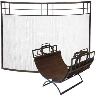 Achla-Arts-and-Crafts-Curved-Fireplace-Screen-and-Log-Holder-0