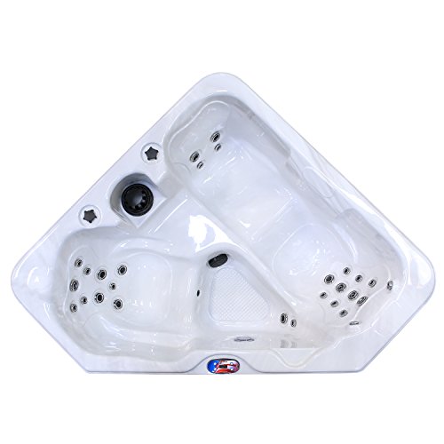 American-Spas-AM-628TM-2-Person-28-Jet-Triangle-Spa-with-Backlit-LED-Waterfall-0