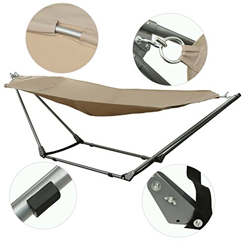 Ancheer-Portable-Outdoor-Canvas-Hammock-with-Stand-and-Carrying-Bag-with-Shoulder-Strap-0-1