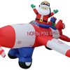 Animated-8-Foot-Wide-Christmas-Inflatable-Santa-Claus-Flying-Airplane-Blow-Up-Yard-Decoration-0