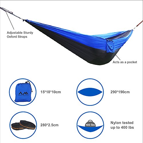 Arctic-Monsoon-Double-Hammock-210T-Parachute-Portable-Nylon-Fabric-2-Person-Camping-Hammock-with-Oxford-Tree-straps-0-1