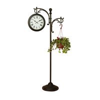 Backyard-Creations-73-Double-Sided-Pedestal-Clock-Weather-Station-With-Plant-Holder-0