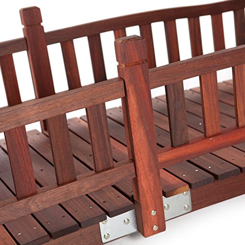 Beautiful-Classic-Look-and-Sturdy-Richmond-8-ft-Garden-Bridge-with-Traditional-Rails-Assembly-Required-0-0