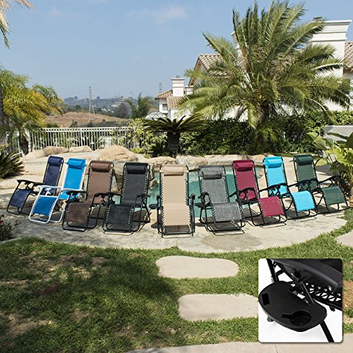 Belleze-2-Pack-Zero-Gravity-Patio-Lounge-ChairsCup-Holder-Utility-Tray-0