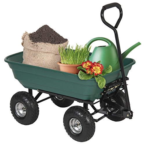 Best-Choice-Products-650LB-Garden-Dump-Cart-Wheelbarrel-Wagon-Carrier-Air-Tires-Heavy-Duty-0-0