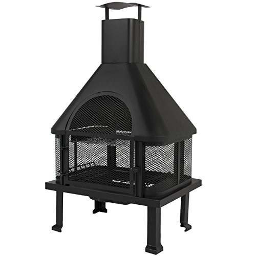Best-Choice-Products-Firehouse-Fire-Pit-With-Chimney-Outdoor-Backyard-Deck-Fireplace-0-1