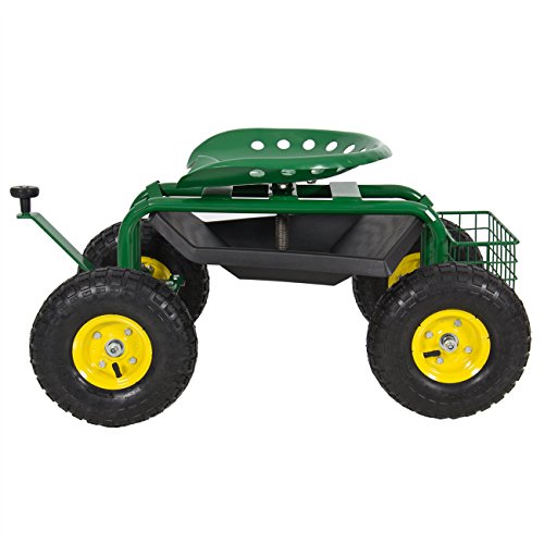 Best-Choice-Products-Garden-Cart-Rolling-Work-Seat-With-Tool-Tray-Heavy-Duty-Gardening-Planting-New-0-1