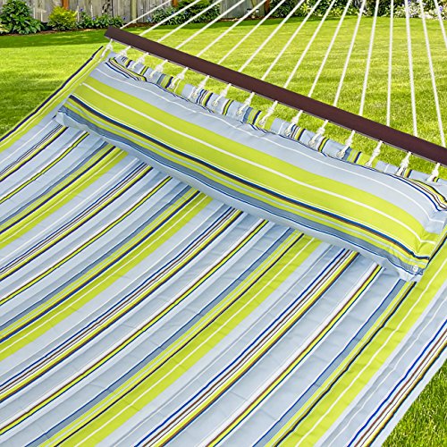 Best-Choice-Products-Hammock-Quilted-Fabric-with-Pillow-Double-Size-Spreader-Bar-Heavy-Duty-New-0