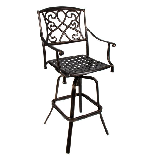 Best-Choice-Products-Outdoor-Cast-Aluminum-Swivel-Bar-stool-Patio-Furniture-Antique-Copper-Design-0