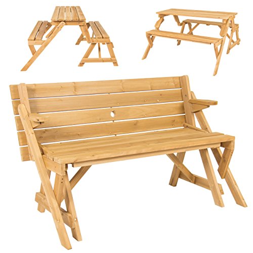 Best-Choice-Products-Patio-2-in-1-Outdoor-Interchangeable-Picnic-Table-Garden-Bench-Wood-0