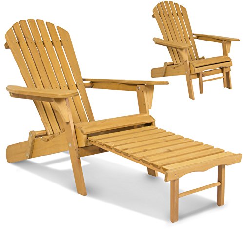 Best-Choice-Products-SKY2254-Outdoor-Patio-Deck-Garden-Foldable-Adirondack-Wood-Chair-with-Pull-Out-Ottoman-0