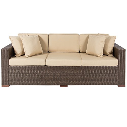 Best-ChoiceProducts-Outdoor-Wicker-Patio-Furniture-Sofa-3-Seater-Luxury-Comfort-Brown-Wicker-Couch-0-0