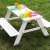 Bigger-Kids-Picnic-Table-Solid-Wood-White-36-X-35-Inches-Indoor-or-Outdoor-0