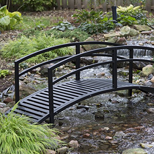 Black-Metal-Danbury-Garden-Bridge-8-ft-Double-Arched-Rails-and-a-Classic-Slatted-Walking-Surface-93L-x-28W-x-29H-in-Assembly-is-Required-0-1