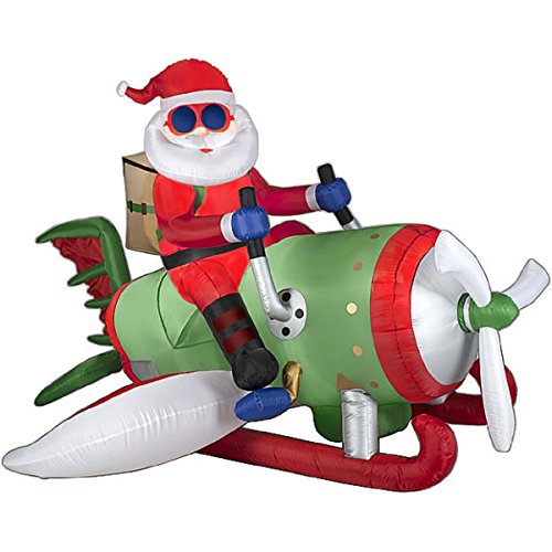 CHRISTMAS-INFLATABLE-ANIMATED-AIRPLANE-SANTA-BY-GEMMY-0