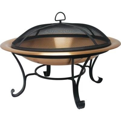 Catalina-30-Inch-Durable-Copper-Fire-Pit-Set-Including-Spark-Screen-Screen-Lifting-Tool-Log-Grate-and-Storage-Cover-0