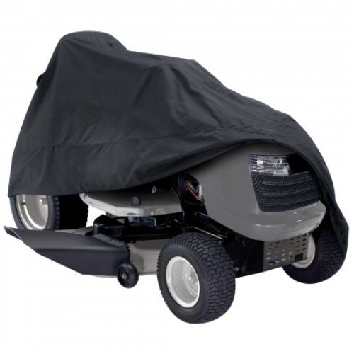 Classic-Accessories-73967-Deluxe-Riding-Lawn-Mower-Cover-Black-Up-to-54-Decks-0