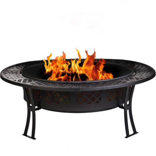 CobraCo-Diamond-Mesh-Fire-Pit-with-Screen-and-Cover-FB8008-0