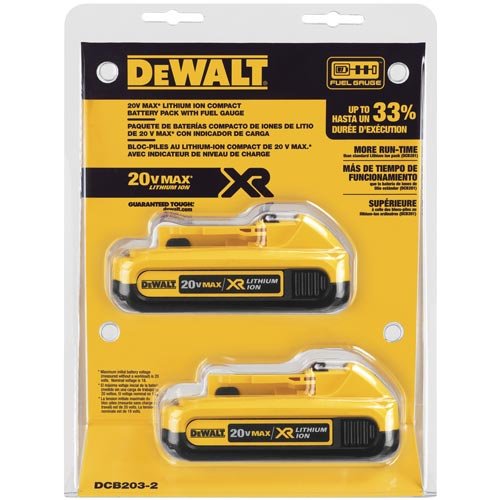 DEWALT-DCB203-2-20V-Max-Compact-XR-Li-Ion-Compact-Battery-2-Pack-0-0