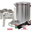 Deep-Fryer-Kit-42-Quart-Aluminum-GRAND-GOBBLER-for-25-LBS-Turkeys-With-Low-Profile-Stainless-Steel-Burner-by-Bayou-Classic-0